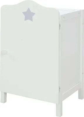 Produktbild von roba Puppenkleiderschrank 'Stella', zum Verstauen von Puppenkleidung und Zubehör, weiß lackiert