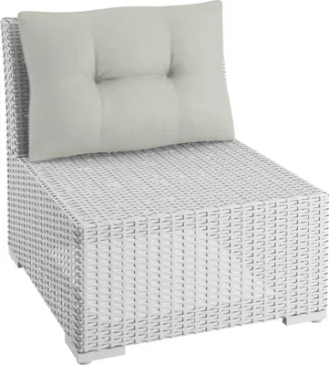 Produktbild von sunnypillow Gartenkissen Rückenkissen für Gartenmöbel UV - beständig 50x40x12 cm  Ecru