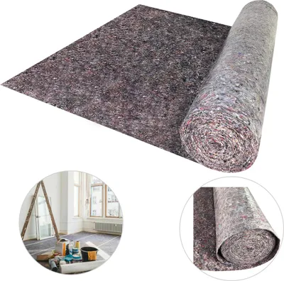 Image de XINZI Tapis de protection pour peintres (non-tissé de recouvrement) - revêtement PE antidérapant, 1m x 50m (50m²), 180g/m², protection pour revêtements de sol, convient aux peintres et aux bricoleurs
