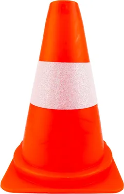 Image de Cône de signalisation 30cm Cône de signalisation U-23 Cône de signalisation réfléchissant Pylône en PVC Cône de signalisation Doktorvolt