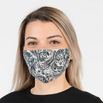 Produktbild von Clayre & Eef Waschbare Maske 13x26 cm Grau Baumwolle