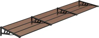 Obrázok produktu pre vidaXL Strieška na dvere čierna 358,5x90 cm Polykarbonát