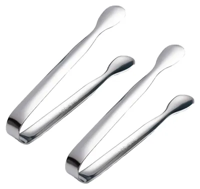 Mini-Servierzange aus Edelstahl, 2er-Set, 10,8 cm