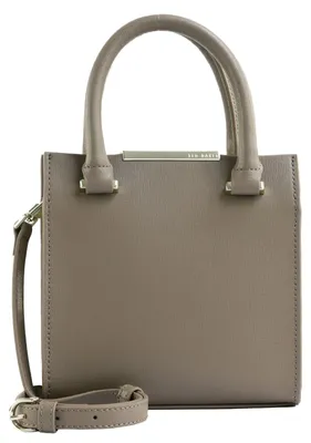 Produktbild von Ted Baker Leder Umhängetasche Handtasche Reniya Bar Detail Small Tote Bag Taupe