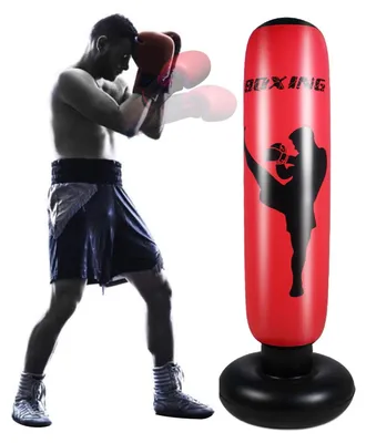 Imagen del producto de Solidchoice - Saco de boxeo inflable de 170 cm para entrenamiento y alivio del estrés