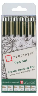 Produktbild von Sakura - Zeichenset Zentangle 6er-Set Stifte schwarz | 5 Stück