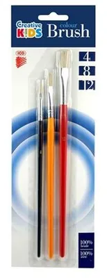 Obrázok produktu pre Štetec, sada, plochý, no. 4-8-12, drevený, ICO