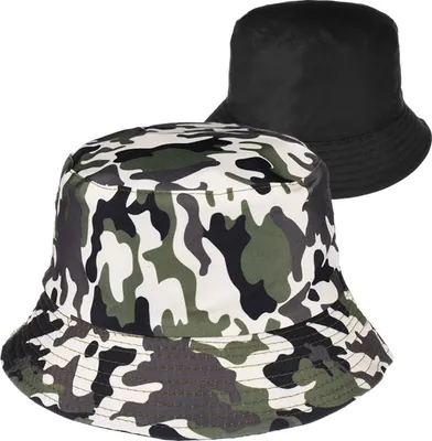 Produktbild von Versoli Bucket Hat Wendehut Sommerhut Fischermütze Sonnenmütze Sonnenschutz Uni - CAMO GRÜN
