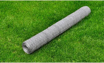 Produktbild von Maschendraht aus verzinktem Stahl, 25×1 m, silbern – Hasendraht, Wühlmausgitter, Stacheldraht, Drahtgitter, Kaninchendraht, Drahtzaun und Hasengitter
