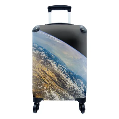 Produktbild von MuchoWow® Koffer Handgepäck Trolley Rollkoffer Kleine Reisekoffer mit 4 Rollen - Erde - Natur - Weltraum - Cabin Size < 55x40x23 cm & 55x40x20 cm - Fotokoffer - Kabinenkoffer - Boardgepäck - Reise-Box - Reisekoffer - Reisegepäck - Koffer mit Bild - Trolley für Kinder