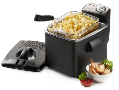 Zdjęcie produktu dla Domo DO1014FR, Frytkownica na gorące powietrze, 4,5 l, 140 °C, 190 °C, Pojedyńczy, Czarny