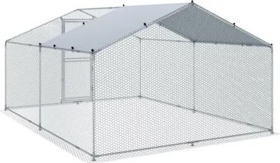 Produktbild von Hühnerstall für Außen – 3×2×2m – Mit Sonnenschutzdach – Hühnergehege – Für Geflügel