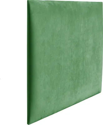 Produktbild von RAVIO Wandpaneel Wandkissen als Kopfteil für Bett 3D Wandverkleidung mit Schaumstoff Wandpolster Wanddeko (50 x 50 cm, Farbe: Saftig Grün - Magic Velvet 2235)