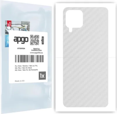 Produktbild von apgo Rückseite Schutzfolie für Samsung Galaxy A22 -  Hinten Schutzfolie Carbon Transparent (durchsichtig), Rückseite Folie schützt vor Kratzern und Fingerabdrücken