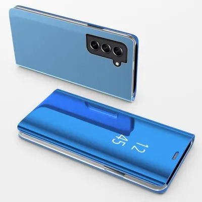 Produktbild von Mirror Flip-Case für Samsung Galaxy - Farbe: Blau - Modellkompatibilität: Für Samsung Galaxy S23 FE