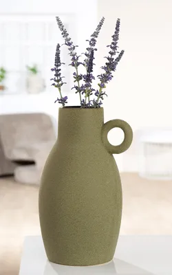 Produktbild von Gilde Henkelvase, "Tombos", Keramik, grün, VE 2, H. 30 cm, D. 17 cm 34288 4063387342886
