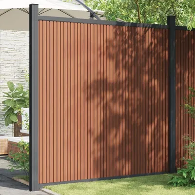 Produktbild von Zaunelement Braun 173x186 cm WPC - Metallzäune 4003982