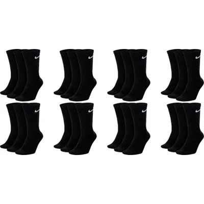Produktbild von XXL-Paket, Nike Cushioned Crew Socken, Tennissocken, 12 Paar, L (Gr. 42-46), Schwarz