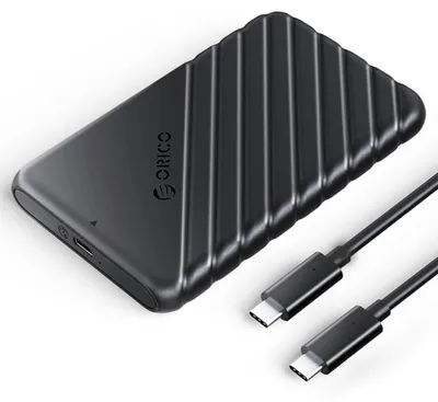 Produktbild von Orico 25PW1C-C3-BL-EP 2,5"-HDD-/SSD-Gehäuse Laufwerkgehäuse, 6 Gbit/s, USB-C 3.1 Gen1 Schwarz