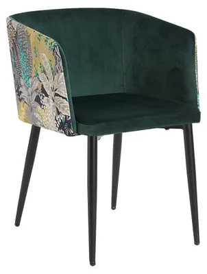 Produktbild von Stuhl Destin gepolstert mit Armlehnen, halbhohe Lehne, Grau, 58x73x56 cm, Sitzhöhe 46 cm