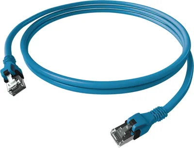 Immagine prodotto di EasyLan DualBoot PushPull IP20 Patchkabel, Cat.6A (Classe EA), S/FTP, blau, 2 m