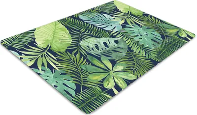 Produktbild von Stuhlunterlage Bürostuhlunterlage 120 cm x 90 cm Bodenmatte Bürostuhlunterlage - Exotische Blätter