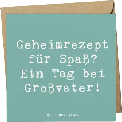 Produktbild von Mr. & Mrs. Panda Grußkarte Spruch Tag bei Großvater - Meeresbrise - Geschenk, doppelkarte, für, Glückwunschkarte, Familie, Spaß, Enkel, Abenteuer, Lächeln, anlasskarte