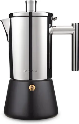 Espressokocher 520 ml, 12 Tassen, Edelstahl, Moka-Kanne