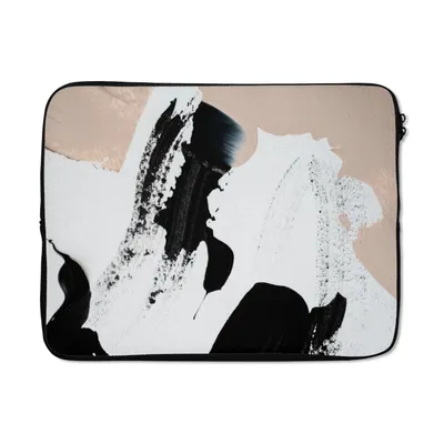 Produktbild von MuchoWow® Laptop Hülle 15 Zoll Schwarz - Abstrakt - Design Laptoptasche - Laptoptasche - Sleeve - Rundum-Schutz