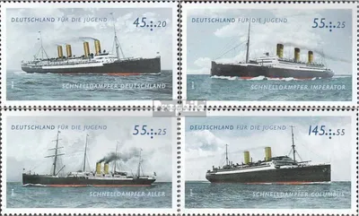 Produktbild von Briefmarken BRD (BR.Deutschland) 2010 Mi 2809-2812 (kompl.Ausg.) gestempelt Schnelldampfer