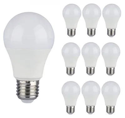 Produktbild von v_tac LED Lampe E27 9W 806lm 3000K A58 10er Set