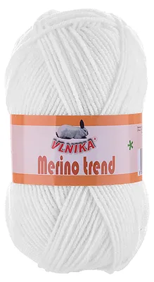 100g Strickgarn Merino trend weiß