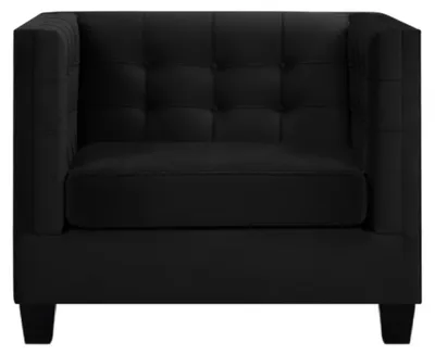 Produktbild von Chesterfield Sessel Kreative Möbel Textil Stoff Schwarz Neu Wohnzimmer Modern