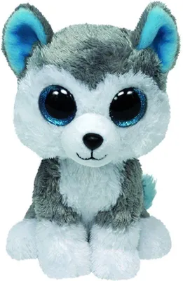 Produktbild von TY Beanie Boos Slush, Spielzeug-Hund, Blau, Grau, Weiß, Plüsch, 3 Jahr(e), Beanie Boo, Hund