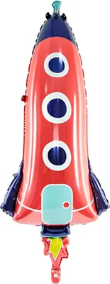 Image de Ballon en plastique Fusée 115cm