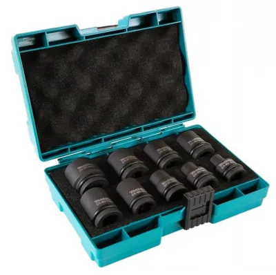 Produktbild von Makita IMPACT BLACK Schlagnuss-Set 9-teilig - 1/2 Zoll - Impact Black - E-16564