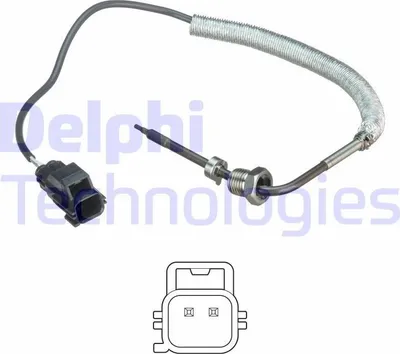 Produktbild von DELPHI TS30108 Abgastemperatursensor für VOLVO XC60 (156) 365mm