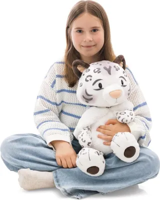 Produktbild von NICI Kuscheltier Schneeleopard Eleni Snowbell 50cm - weiß - Weiches Plüschtier – niedliches Stofftier zum Kuscheln & Spielen – tolle Geschenkidee für Kinder & Erwachsene - 62429