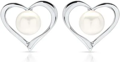 Produktbild von 925 Silber Unique Ohrstecker poliert mit Süßwasserperle SE0719
