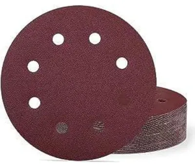 Obrázek produktu pro Brusný papír, rozměr 180 mm, zrnitost 150, 40 kusů, s suchým zipem, 8 otvorů