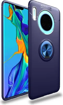 Produktbild von Hülle für Huawei Mate 30, schwarze Silikonrückseite mit Ring