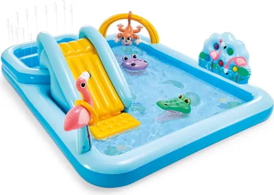Produktbild von INTEX 57161NP - Playcenter - Jungle Adventure (244x198x71cm) Garten Kinder Planschbecken