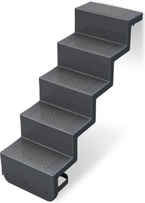 Produktbild von Pooltreppe Eleganz 60 I 5-stufig I Wandbefestigung - kurz I granit