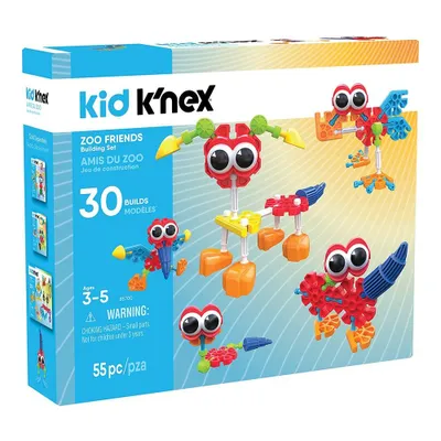 Immagine prodotto di K'NEX 34492 - Set di costruzioni e giocattoli Zoo Friends, set di costruzioni zoo friends con 55 pezzi, set di costruzioni per 30 modelli diversi, set di costruzioni Kid K-Nex per bambini da 3 a 5 anni