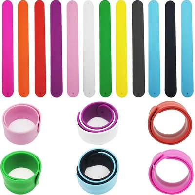 Immagine prodotto di Braccialetti elastici in silicone, kit per il fai-da-te, 12 pezzi, 12 colori, 21,5 x 2,5 cm