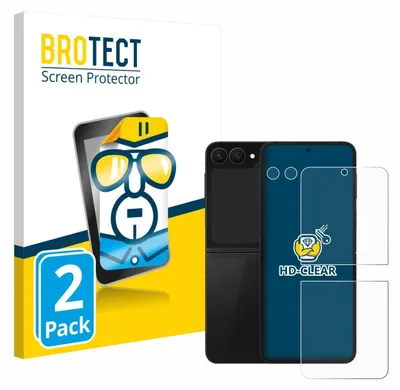 Produktbild von 2x Für Samsung Galaxy Z Flip 7 FE (Display+Kamera) Schutzfolie BROTECT Displayschutz Display Schutz Folie Klar Transparent