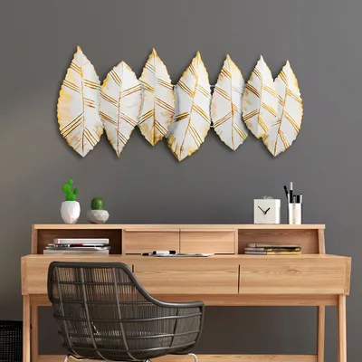 Immagine prodotto di Wallity, Hornbeam 3, Accessorio decorativo da parete in metallo, 100 % METALLO, Multicolore, 52 x 114 cm