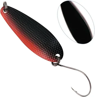 Productafbeelding van Forel Lepel - Kunstaas Vissen - Forelvissen Op Vijvers - Scherpe Maruto Haak - 38 cm 36 g - Zwart-rood