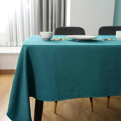 Produktbild von Tischdecke Leinen Dunkelgrau 120 x 120 cm Eckig Abwaschbar