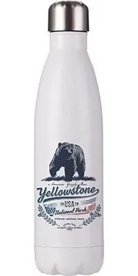 Produktbild von Edelstahl Trinkflasche / Fahrradflasche in 500ml - WHITE